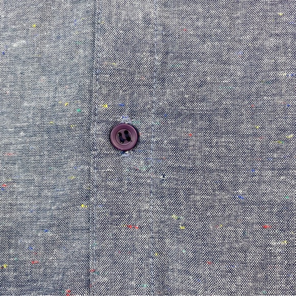 Hedley & Bennett Men’s Size S Blue Chambray Long Sleeve Button Up Chef Shirt - Picture 9 of 10